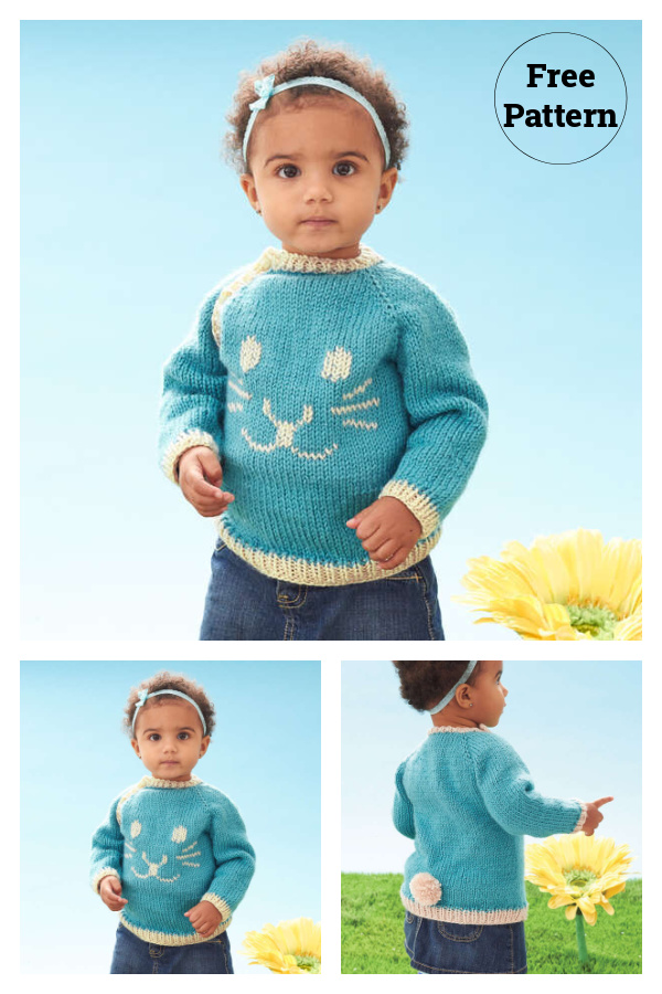 Funny Bunny Pullover Free Knitting Pattern