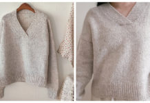 Haru V Neck Sweater Free Knitting Pattern