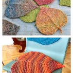 Linden Leaf Chair Cushion Knitting Pattern