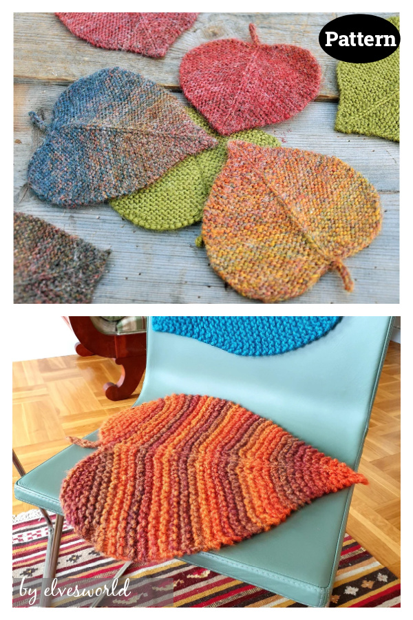 Linden Leaf Chair Cushion Knitting Pattern