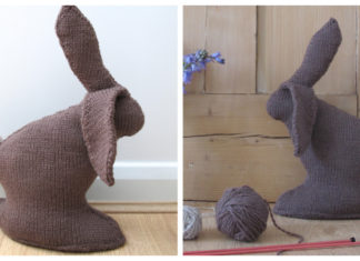 Milk Chocolate Bunny Doorstop Free Knitting Pattern