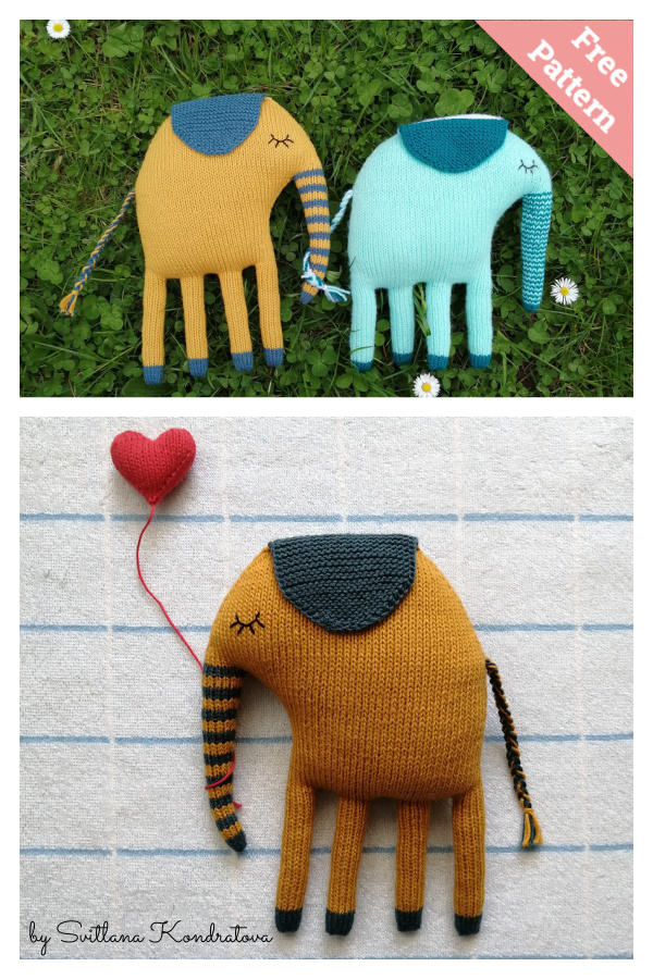 Mr. Ruesselo The Elephant Free Knitting Pattern