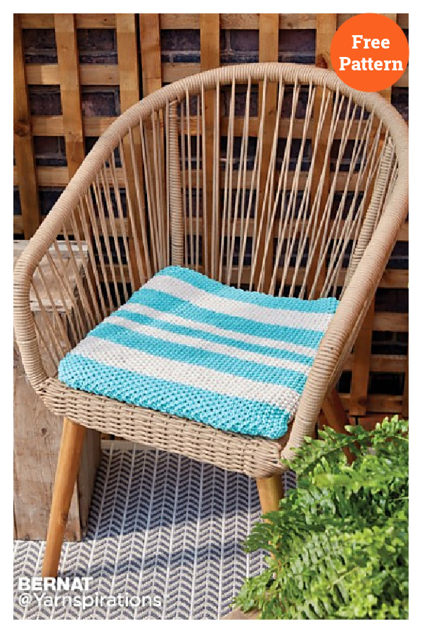 Seat Cushion Free Knitting Pattern
