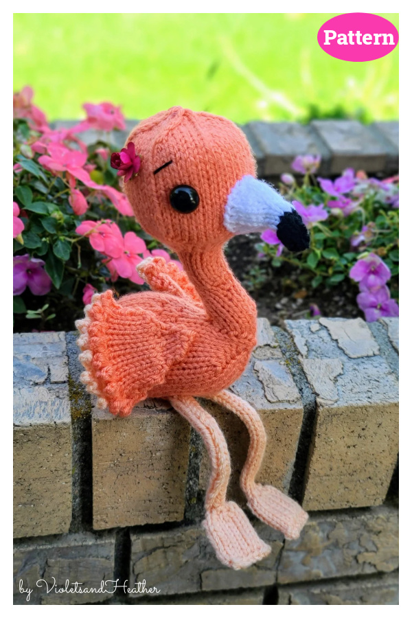 Sitting Pretty Flamingo Knitting Pattern