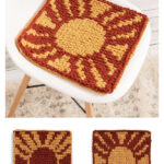 Sunshine Chair Pad Free Finger Knitting Pattern