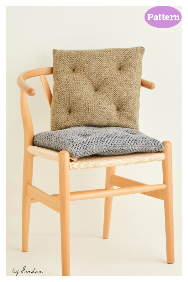 Textured Seat Cushions Knitting Pattern