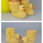 Baby Chick Booties Free Knitting Pattern