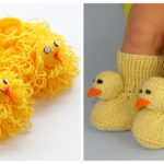 Baby Chick Booties Free Knitting Pattern