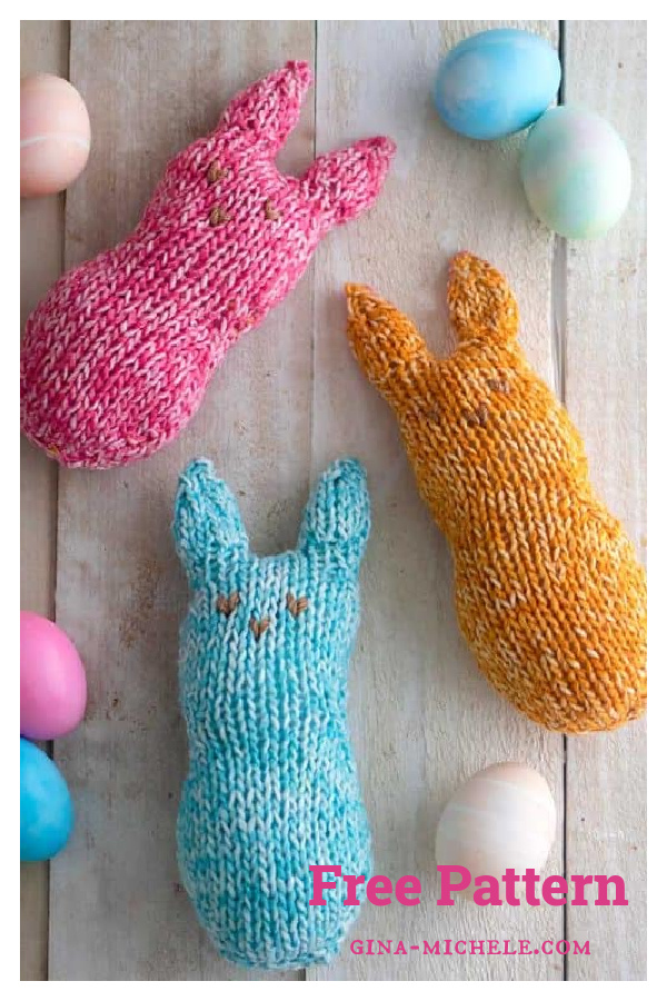 Easter Peep Bunny Free Knitting Pattern