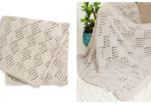 Harlequin Eyelet Blanket Free Knitting Pattern