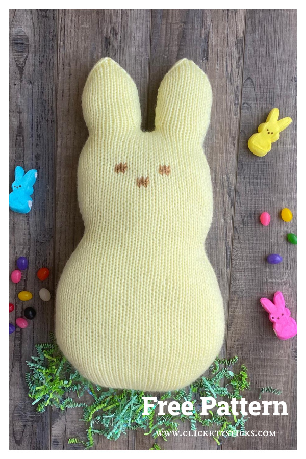 Marshmallow Bunny Free Knitting Pattern