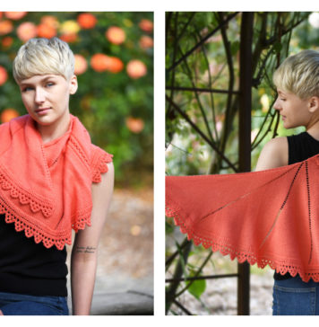 Nautilus Crescent Shawl Free Knitting Pattern