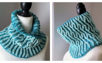 Victoria Brioche Cowl Free Knitting Pattern