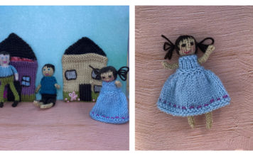 Little Dolls Daisy, Fred and Friends Free Knitting Pattern