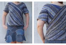 Garter Stitch Bias Top Free Knitting Pattern