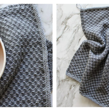 Silver Lake Towel Free Knitting Pattern