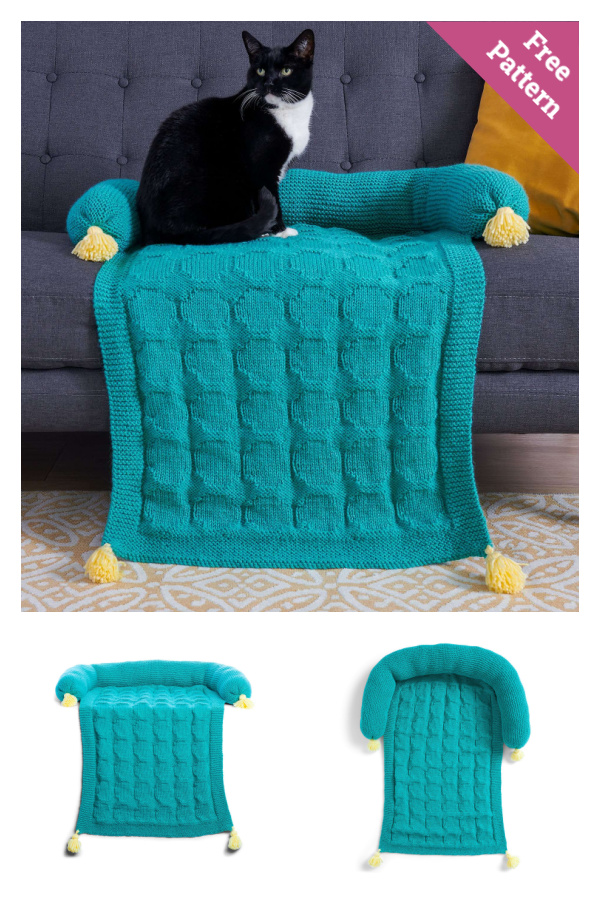 Sofa Saver Pet Blanket Free Knitting Pattern