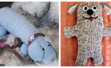 Stuffed Toy Dog Free Knitting Pattern