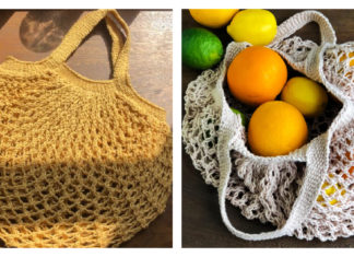 French Market Bag Free Knitting Pattern and Video Tutorial