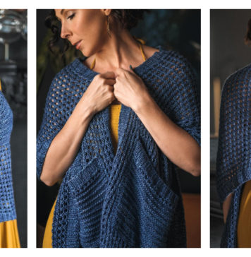Rhay Pocket Shawl Knitting Pattern
