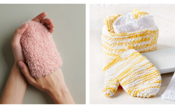 Scrubbing Bath Mitt Free Knitting Patterns