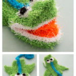 Sea Monster Bath Puppet Free Knitting Pattern
