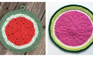 Watermelon Dishcloth Free Knitting Pattern