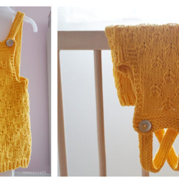Little Gardeners Pinafore Dress Free Knitting Pattern