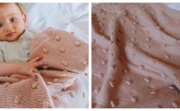 Baby Bobble Blanket Free Knitting Pattern and Video Tutorial