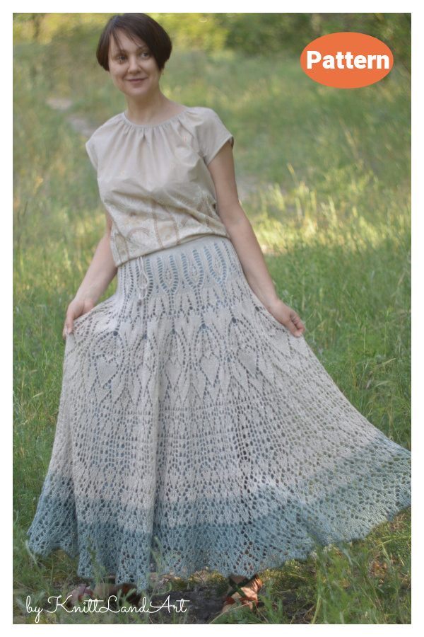 Lace Long Skirt Knitting Pattern