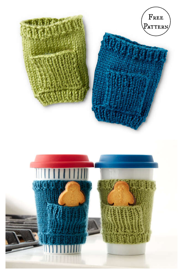 Pocket Cup Cozy Free Knitting Pattern