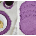 Scallop Placemats and Coasters Free Knitting Pattern