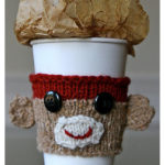 Sock Monkey Cup Cozy Free Knitting Pattern