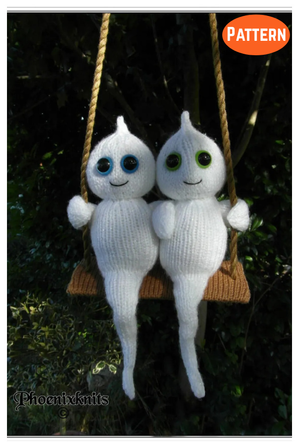 Swinging Together Halloween Ghost Knitting Pattern