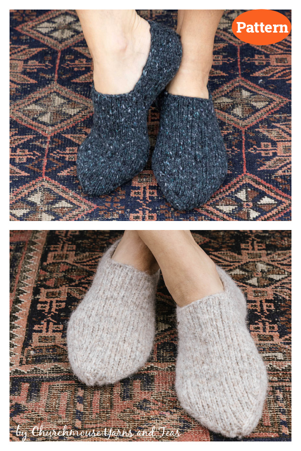 Cozy Slipper Socks Knitting Pattern