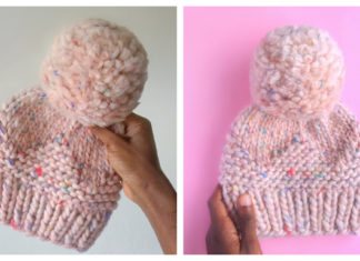 Easy Ade Beanie Hat Free Knitting Pattern
