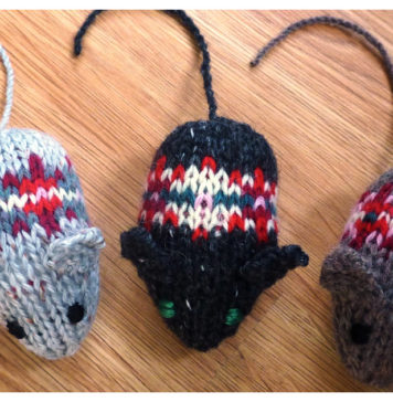 Fair Isle Mice Free Knitting Pattern