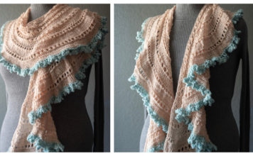 Little Frills Eyelets Shawlette Free Knitting Pattern and Video Tutorial