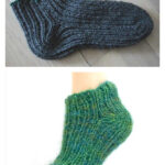 Simple 2-Needle Slipper Socks Free Knitting Pattern