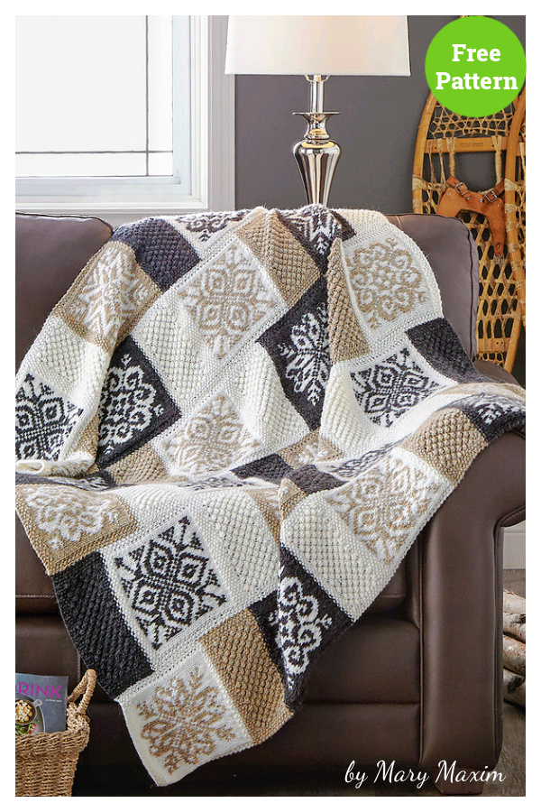 Snowflake Throw Free Knitting Pattern