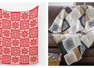 Snowflakes Blanket Free Knitting Patterns