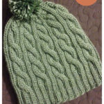 Staggered Cable Rib Beanie Free Knitting Pattern
