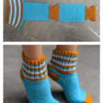 Two-Needles Slipper Socks Free Knitting Pattern and Video Tutorial