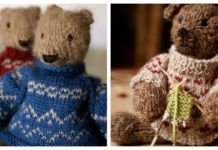 Bear in Sweater Free Knitting Pattern