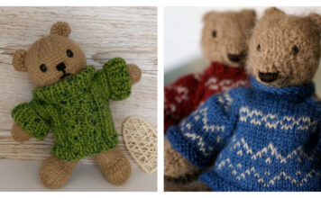 Bear in Sweater Free Knitting Pattern Bear in Sweater Free Knitting Pattern