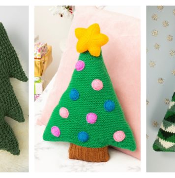 Christmas Tree Pillow Knitting Patterns