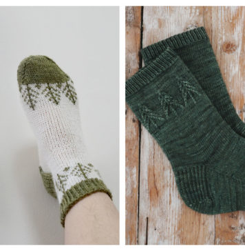Christmas Tree Socks Knitting Patterns