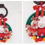 Christmas Wreath with Characters Free Knitting Pattern