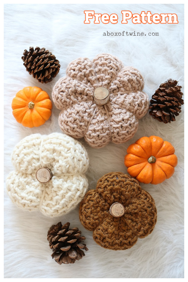 Chunky Small Pumpkins Free Knitting Pattern