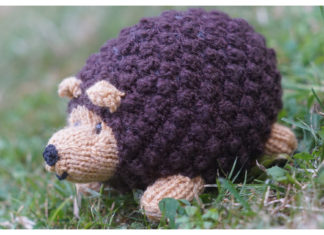 Cute Hedgehog Toy Free Knitting Pattern